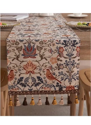 American retro long table runner, tea table, table cloth and flag, light luxury jacquard embroidery long tablecloth 30*180cm - view 4