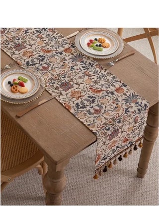 American retro long table runner, tea table, table cloth and flag, light luxury jacquard embroidery long tablecloth 30*180cm - view 5