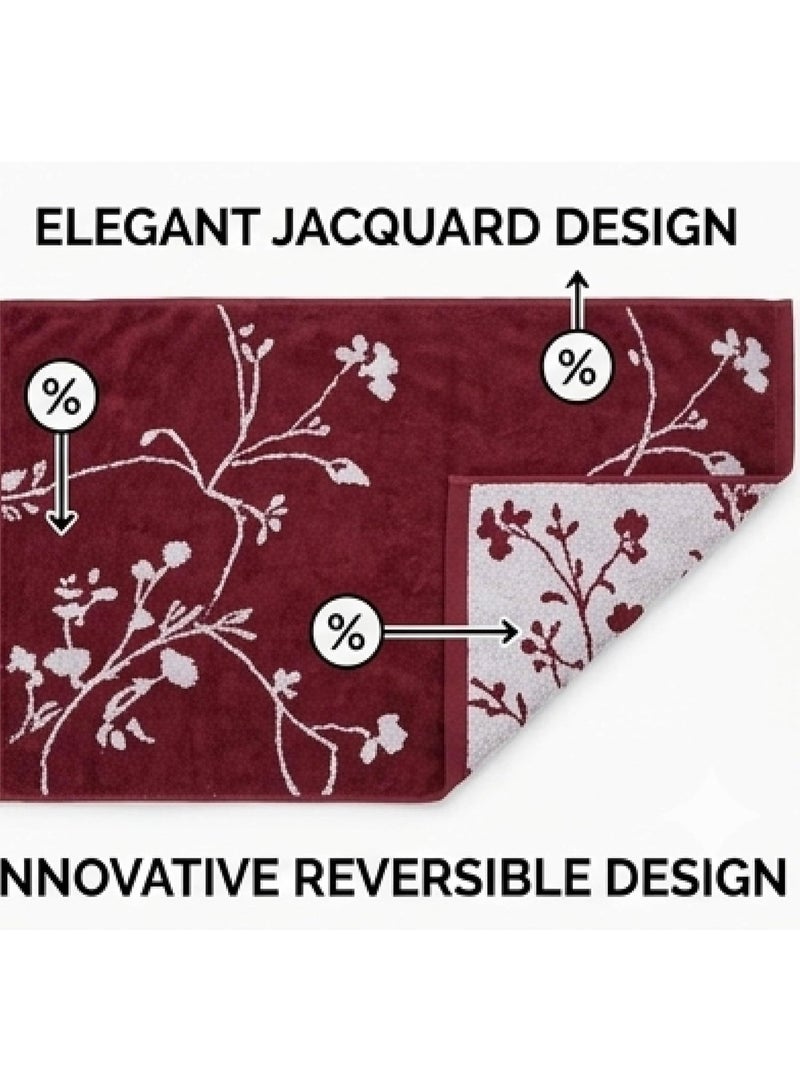 EBREEZZ 3-Piece Jacquard Velour Towel Set – Premium Soft Cotton Bath, Hand & Face Towels (70×140, 50×100, 30×50 cm) - Image 4