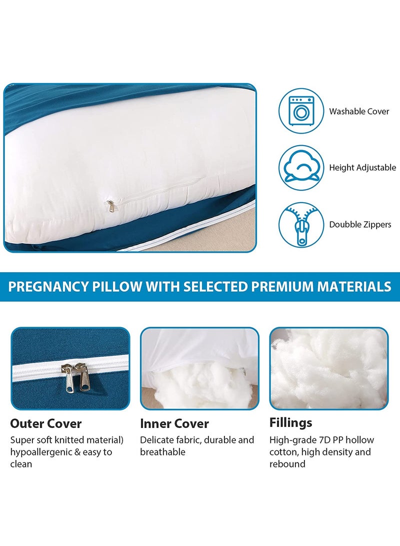 Arabest Pregnancy Pillows Cotton U Shaped Body Pillow for Sleeping, Comfortable Cooling Maternity Pillow for Pregnant Women Support Body Pain Relief Pillow  - Image 5