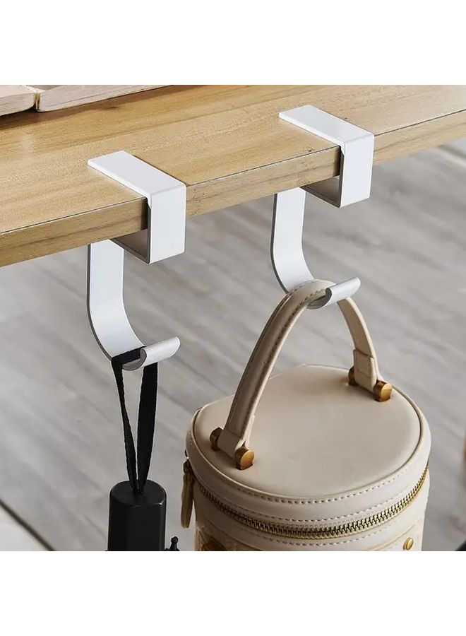 Black S Shape Desk Hook Portable Punch Free Bag Hanger For School Office Home - Image 5