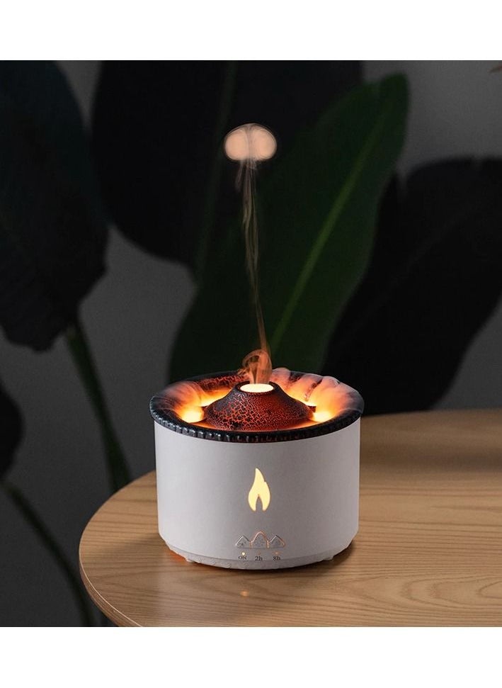 Y&D - Volcanic Flame Aroma Diffuser Portable Air Humidifier Jellyfish Shape Ring Night Lamp 360ml - Image 1