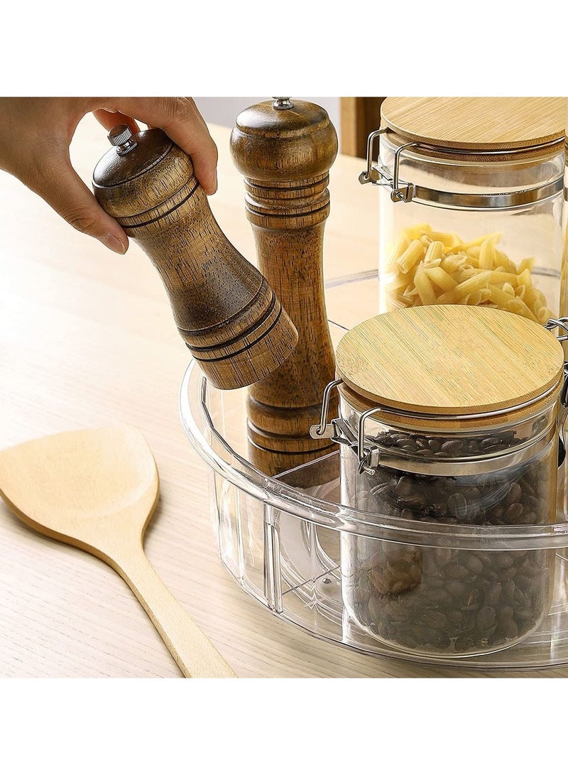 Lazy Susan Round Rotating Turntable Food Storage Container for Cabinet, Pantry, Refrigerator, Countertop, Spinning Organizer for Spices, Condiments, Baking Supplies  - Image 3