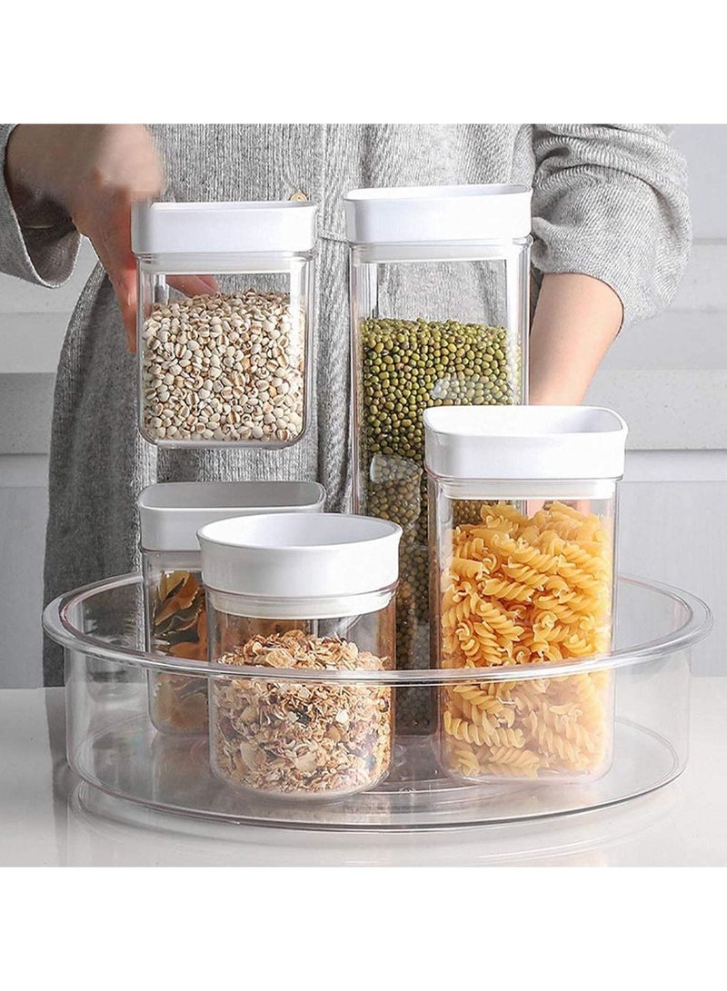 Lazy Susan Round Rotating Turntable Food Storage Container for Cabinet, Pantry, Refrigerator, Countertop, Spinning Organizer for Spices, Condiments, Baking Supplies  - Image 5