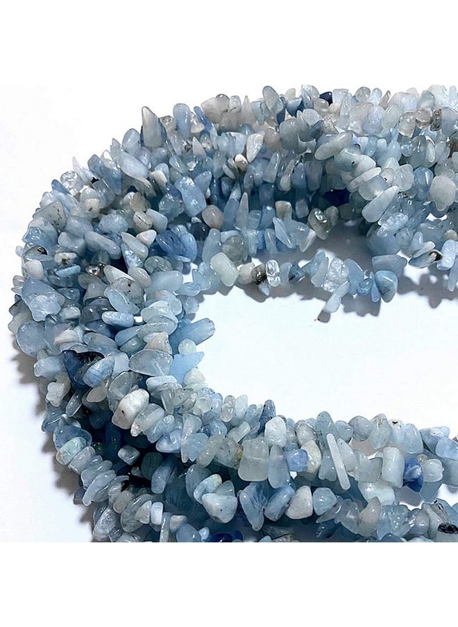 PLTbeads - 5 8Mm Natral Healing Gemstone Waist Bracelets Necklace Kit Irregular Stone Diy Crafts Design Jewelry Making 1 Strand Per Bag Approxi 34 Inch (Aquamarine Chips) - Image 1