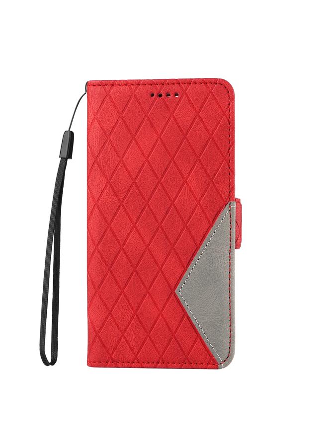 S-TOP Case For Motorola Edge 50 Fusion Dual-color Rhombic Lattice Leather Phone Case - Image 2
