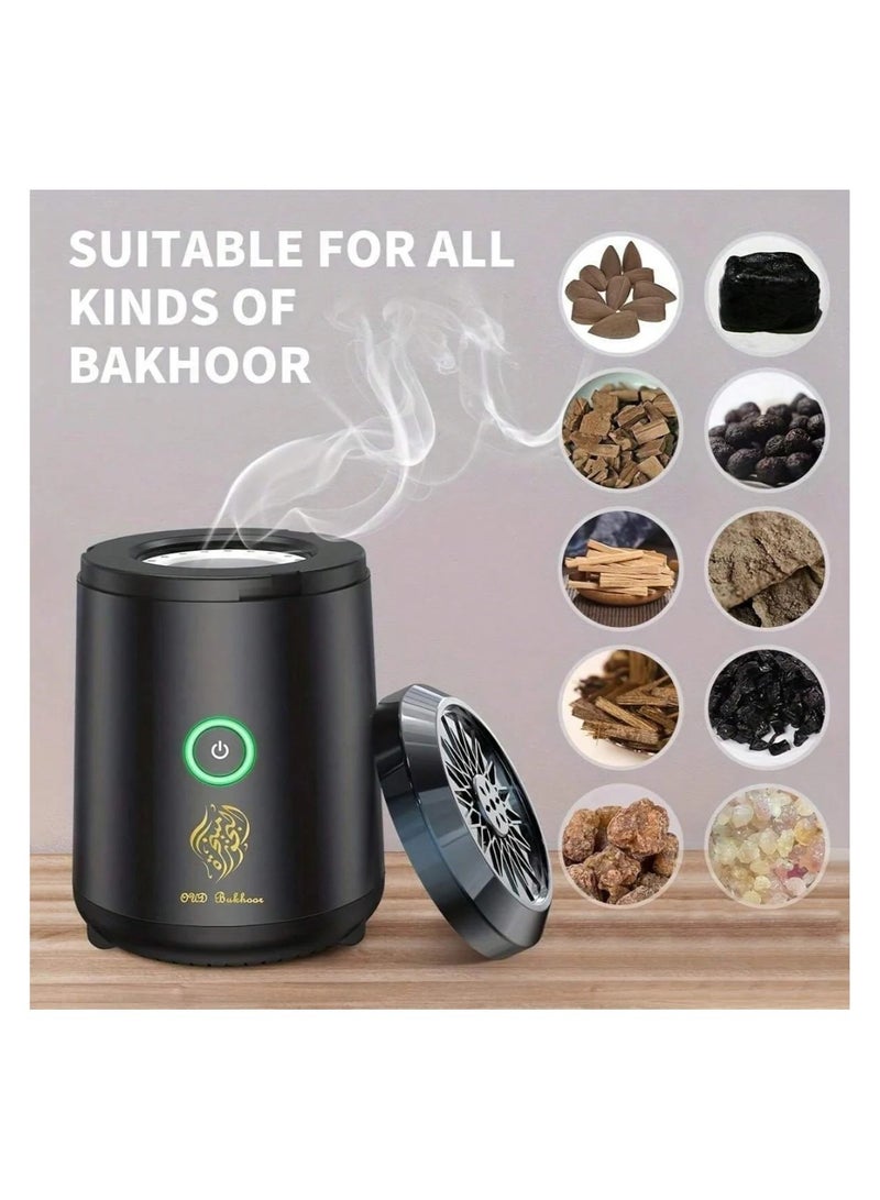 ACLIX Portable Electric Bakhoor Incense Burner – Rechargeable Incense Burner with Ceramic Heating Chamber, USB Charging Aroma Diffuser , Compact Design for Home, Office, Car & Travel Use - Image 3