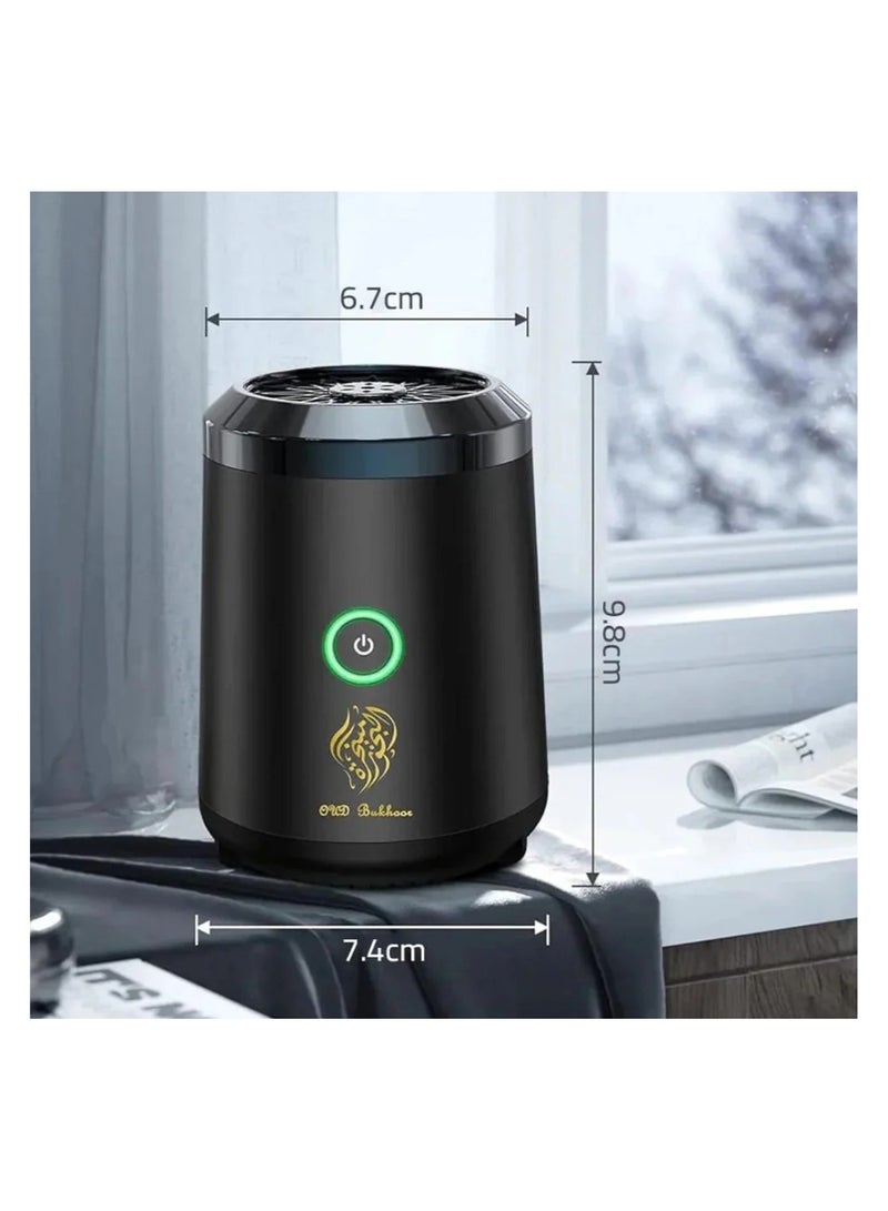 ACLIX Portable Electric Bakhoor Incense Burner – Rechargeable Incense Burner with Ceramic Heating Chamber, USB Charging Aroma Diffuser , Compact Design for Home, Office, Car & Travel Use - Image 2