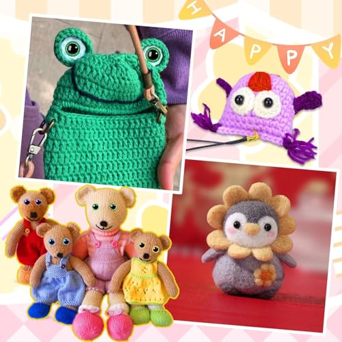 Tusmad 1100PCS Safety Eyes and Noses, Amigurumi Safety Eyes for Crocheting, Colorful Doll Crochet Eyes with Washers for Plush Animal, Crochet Toy, Stuffed Doll and Teddy Bear (1100PCS Safety Eyes) - Image 3