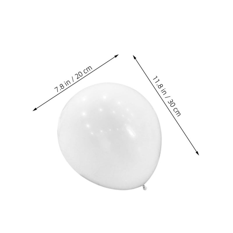 36 Inch White Round Latex Balloons 8 Pack Matte Finish For Wedding Birthday Party - Image 3