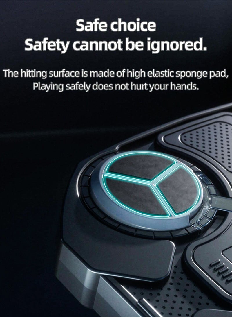 ELTRAZONE آلة الملاكمة الموسيقية للأطفال مع بلوتوث - ارتفاع قابل للتعديل، 3 أوضاع تدريب تفاعلية، وسادة ملاكمة تفاعلية للأولاد والبنات من عمر 3-14، مدرب لياقة بدنية مثبت على الحائط، منطقة من رغوة EVA، قفازات وحزام فيلكرو متضمنة - Image 5