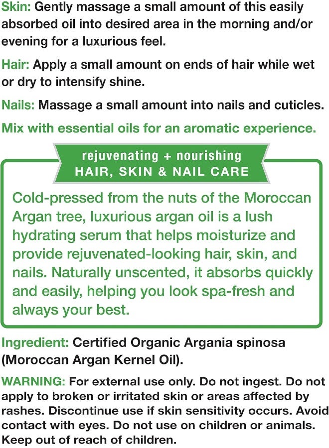 Nature's Truth Organic Rejuvenating Moroccan Argan Oil Serum, 2 Fluid Ounce - Image 2