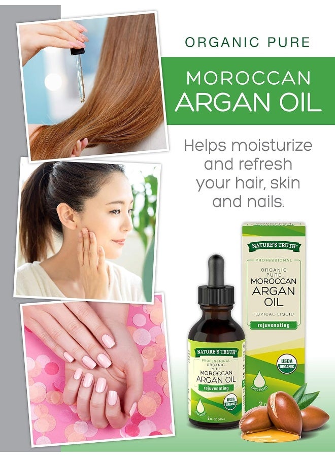 Nature's Truth Organic Rejuvenating Moroccan Argan Oil Serum, 2 Fluid Ounce - Image 5