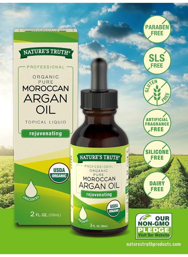 Nature's Truth Organic Rejuvenating Moroccan Argan Oil Serum, 2 Fluid Ounce - Image 3