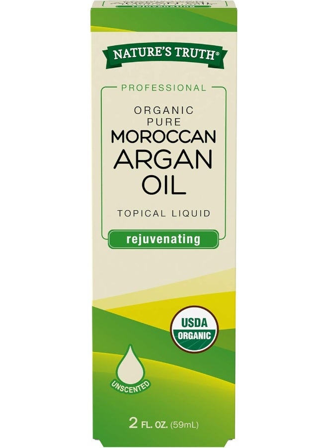 Nature's Truth Organic Rejuvenating Moroccan Argan Oil Serum, 2 Fluid Ounce - Image 1