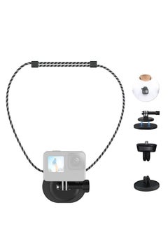 Y&D SYOSI Magnetic Neck Selfie Holder Action Camera Mount Quick Release Plate Chest Shoulder Support Angle with Joint for Hero 5 6 7 8 9 10 Black AKASO DJI iPhone Video Shoot  - Image 1