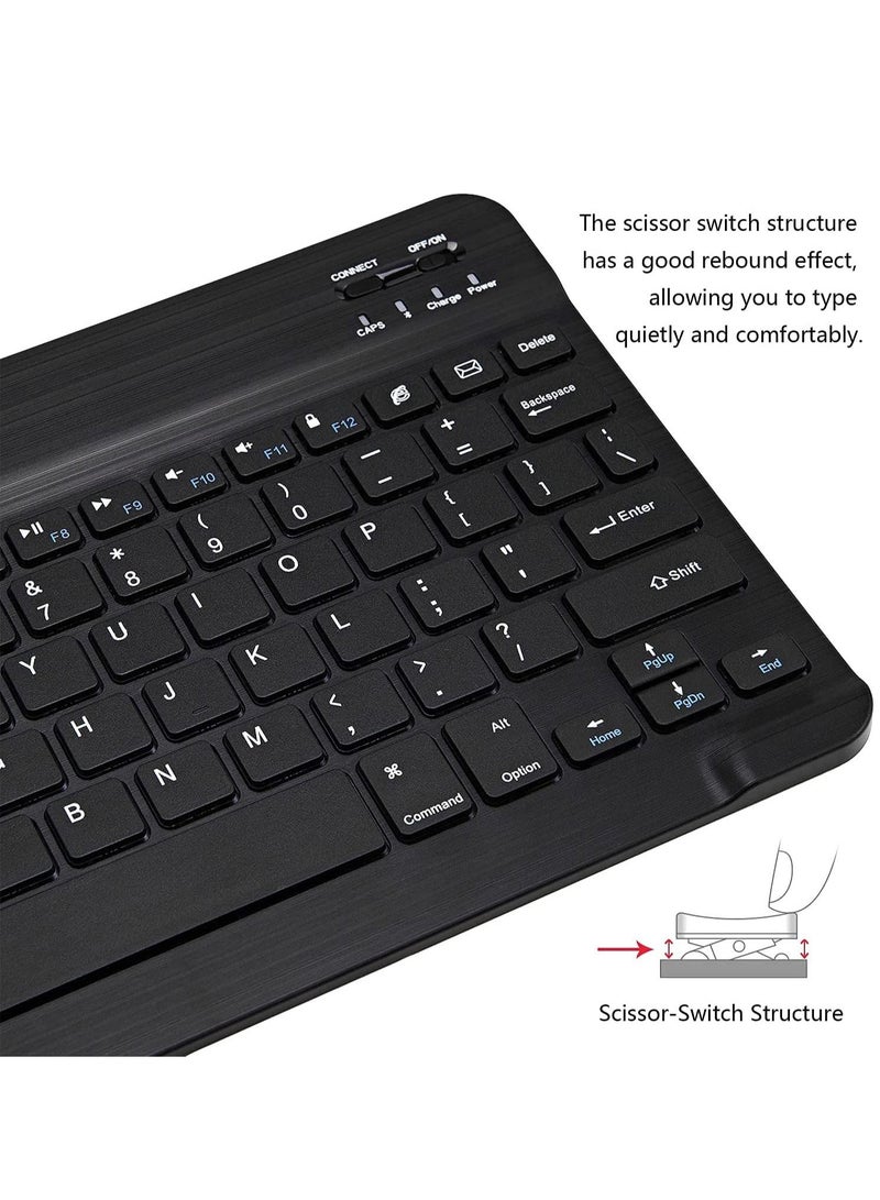 Arabic and English Bluetooth Keyboard and Mouse Combo Ultra Slim Portable Compact Wireless Mouse Keyboard Set for IOS Android Windows Tablet Phone iPhone iPad Pro Air Mini - Image 4
