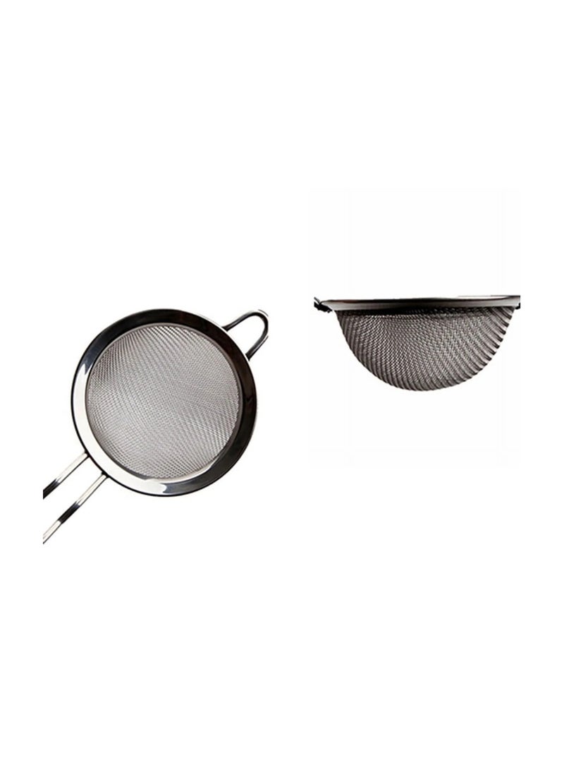 AMM Stainless Steel Fine Mesh Strainer Colander Sieve Sifters with Long Handle for Kitchen Food Small Medium Large Size for Tea Coffee Powder Fry Juice Rice Vegetable Fruit Etc - Image 3