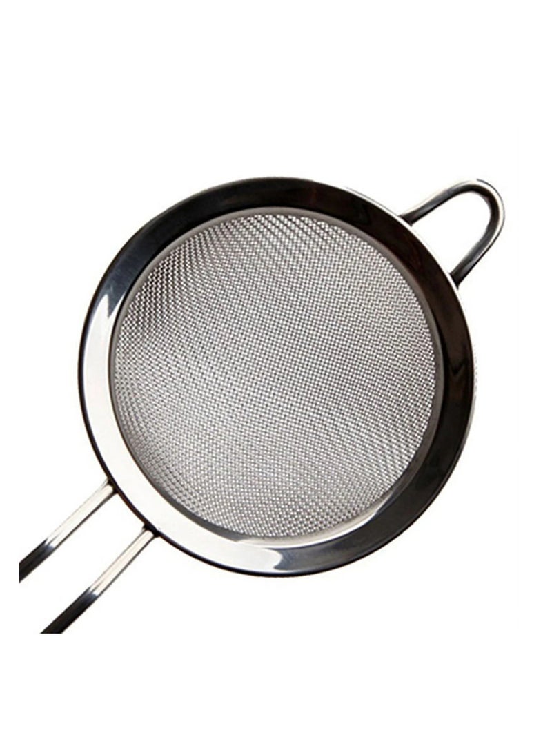AMM Stainless Steel Fine Mesh Strainer Colander Sieve Sifters with Long Handle for Kitchen Food Small Medium Large Size for Tea Coffee Powder Fry Juice Rice Vegetable Fruit Etc - Image 4