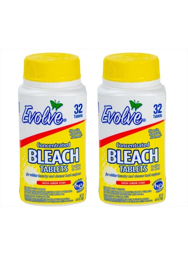 Evolve Concentrated Bleach Tablets - 32-ct (Pack of 2 Original Scent) (Fresh Lemon) - Image 1