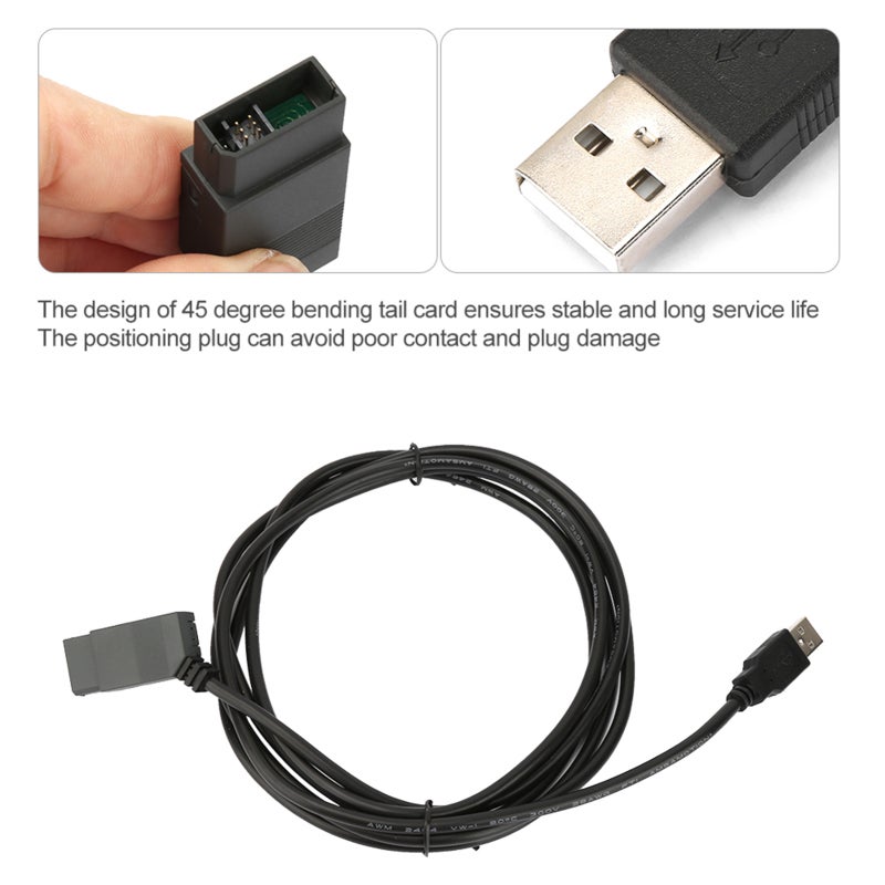 USB-Cable PVC Jacket Programming Cable with Bare Copper Wire - 45 Degree Bending Tail Card Positioning Plug for Siemens LOGO Communication Stability - Image 4