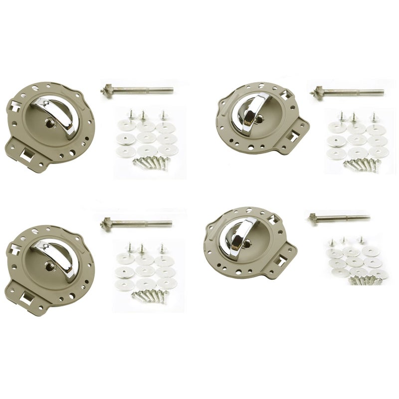 Advance Ignition Upgraded Set 4PCS Inside Door Handle Tan Chrome Bolt Compatible with Jeep 0610 Commander 2006 2007 2008 2009 2010