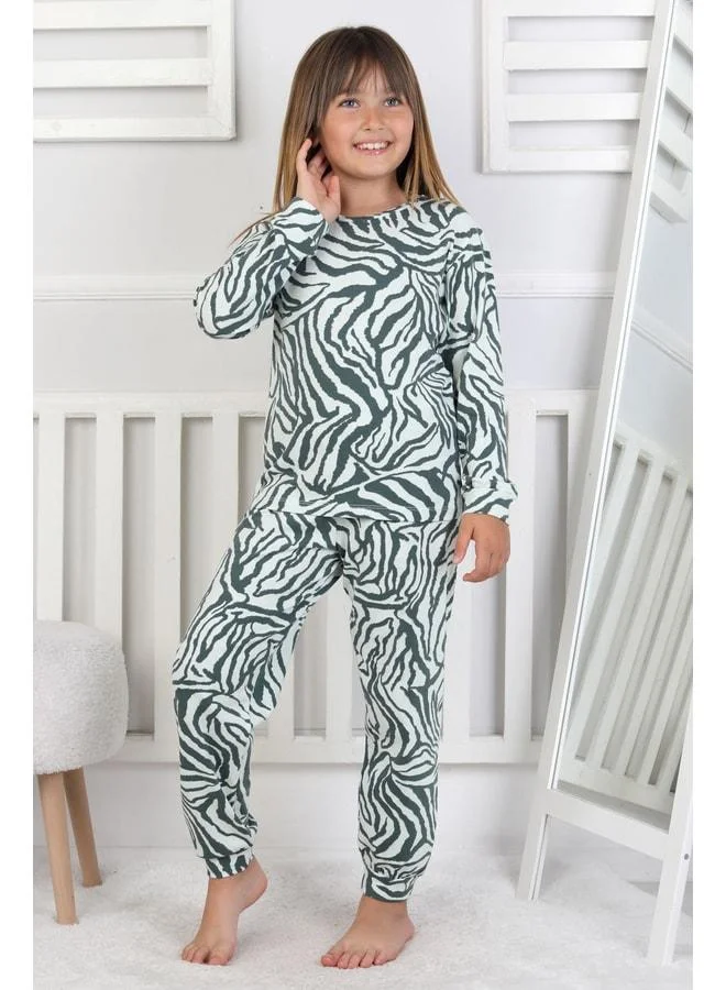 Zuzunga Tiger Pattern Girls' Pajama Set.