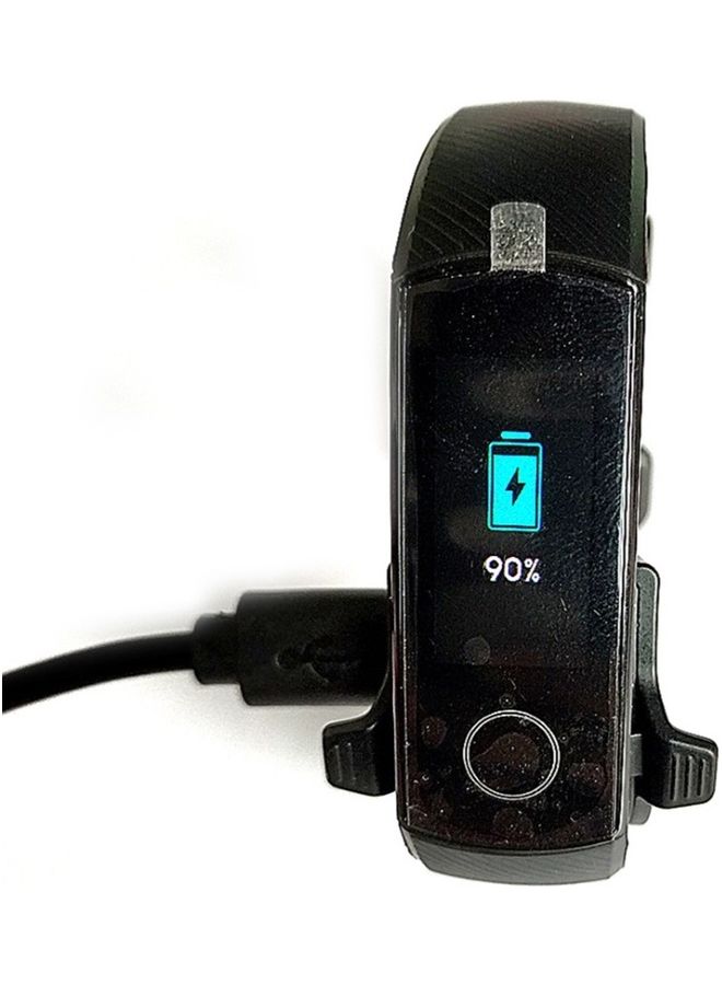 مشبك شاحن USB بديل لساعة هواوي هونر باند 3 برو/4/5/B19 أسود - Image 2