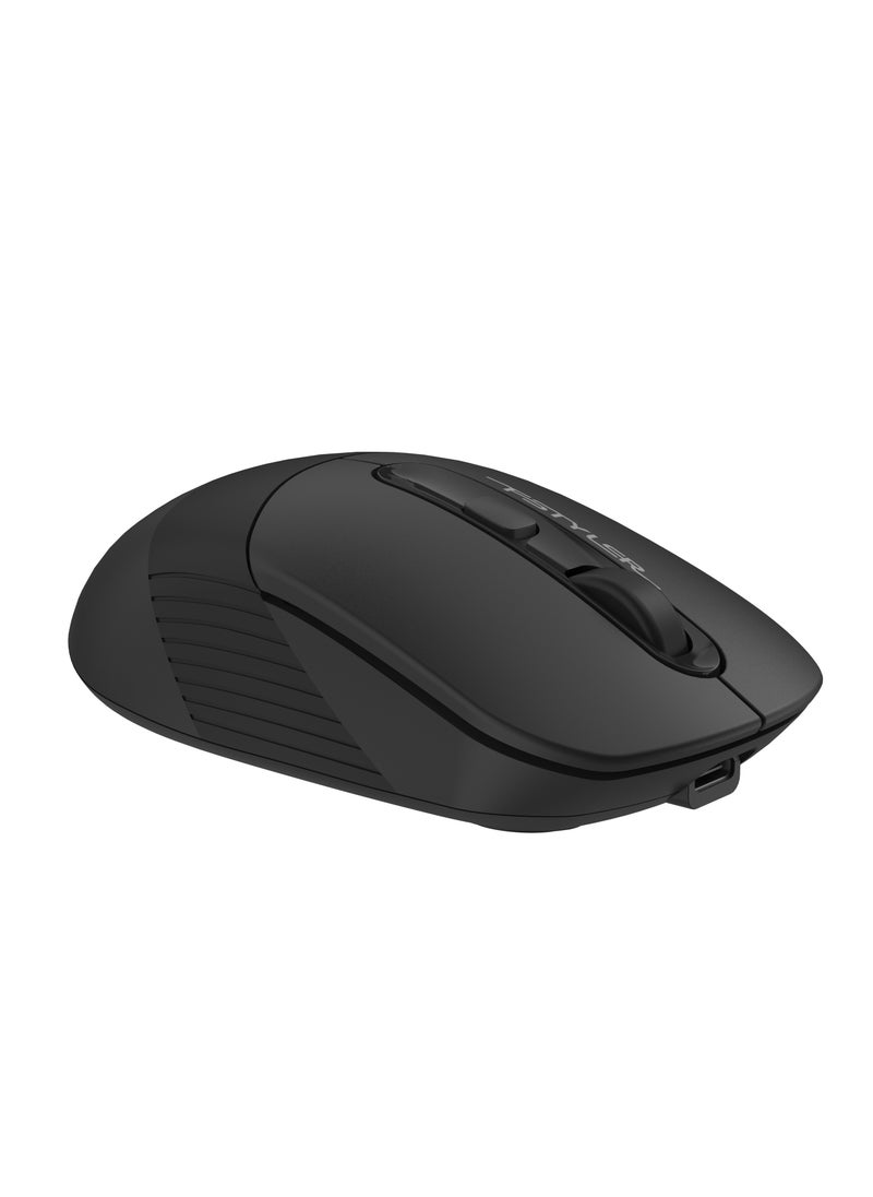 A4TECH Fstyler Dual-Functions Rechargeable Air Mouse FG10CS Air2, [Desk+Air] Bluetooth & 2.4GHz, Consistent Wireless Stability, USB Type-C Charging Cable, Windows 7/8/8.1/10/11, Stone Grey  - Image 3
