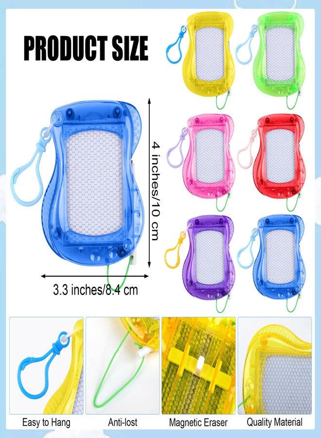 Aodaer Mini Magnetic Drawing Board with Pen 4 Inch Backpack Keychain Clip Drawing Boards Erasable Doodle Board Sketch Pad Drawing Tablet for Birthday Gifts Car Trip Educational Toys (24) - Image 2