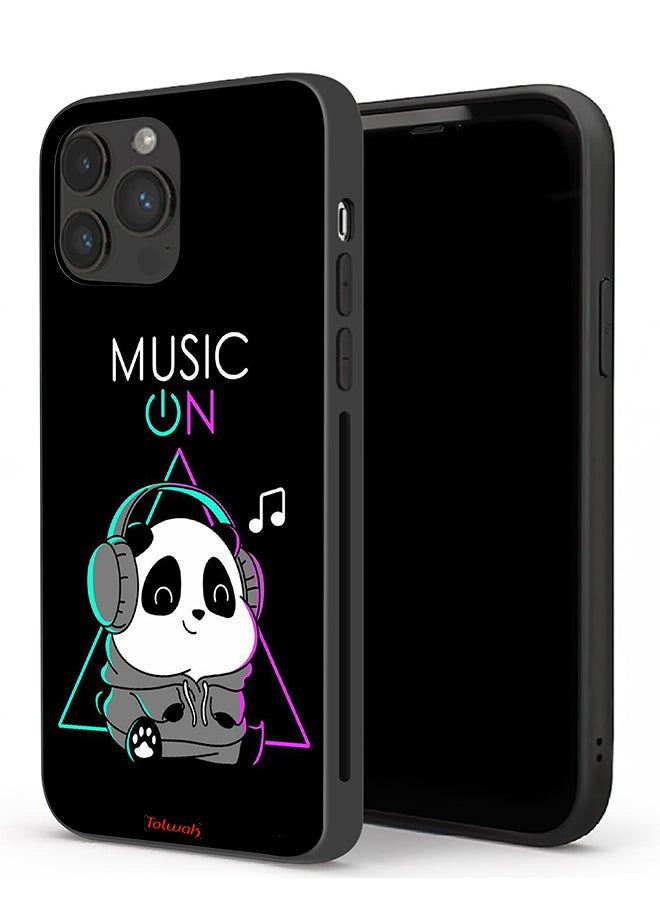 Tolwak Apple iPhone 13 Pro Protective Case Music On Panda - Image 1