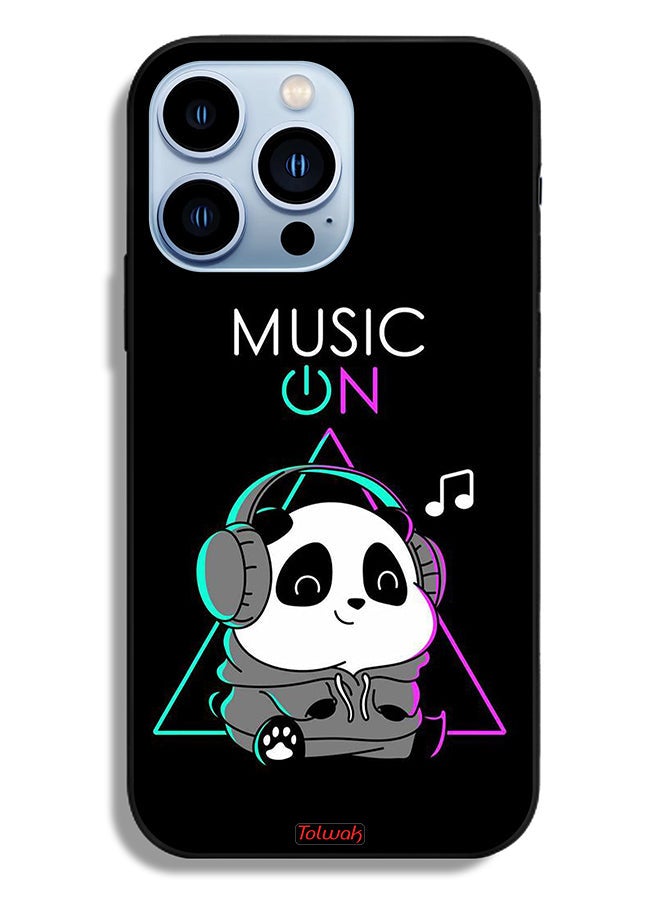 Tolwak Apple iPhone 13 Pro Protective Case Music On Panda - Image 2
