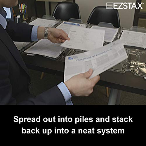 EZSTAX File Organizers - Letter Size, Stackable Trays for Desk - for Office Files, Mail, Documents - 48 Pack - Image 2