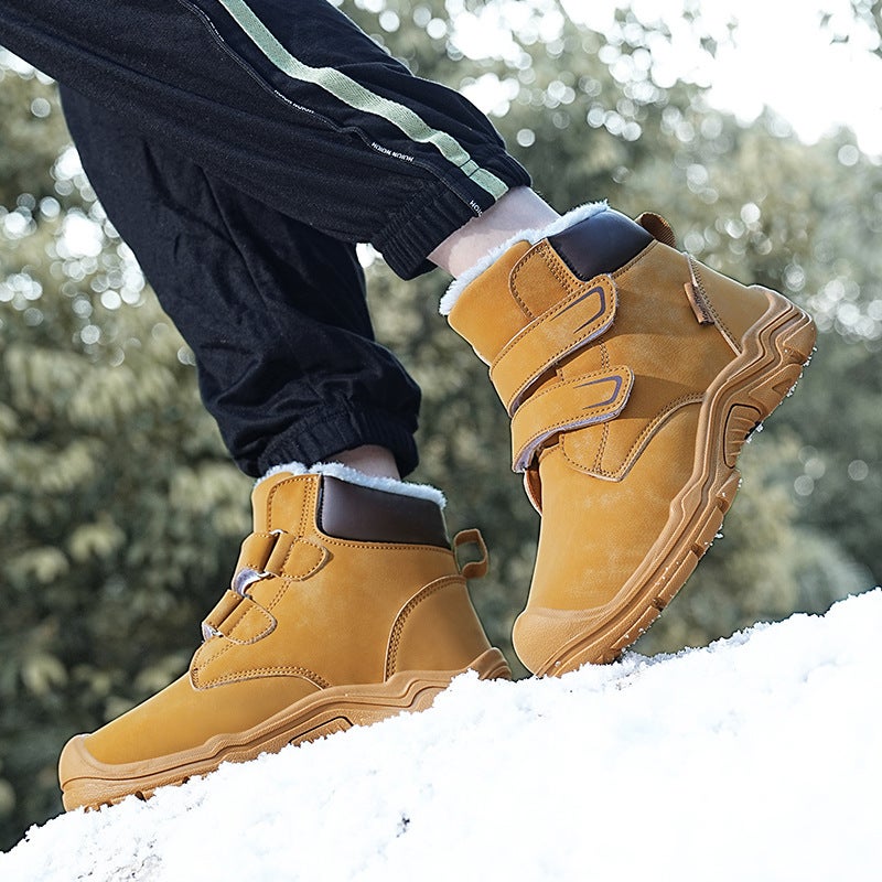 Children'S Sneaker 2023 Autumn New Children'S Shoes Medium And Large Children'S Rotating Button Hiking Shoes Waterproof Non-Slip Boys' Shoes - Image 4