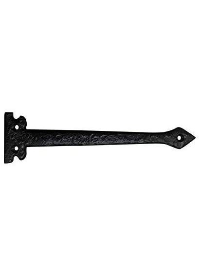 Adonai Hardware Adonai Hardware 7 Agee Heavy Duty Antique Cast Iron Strap False or Faux or Dummy Hinge Front 4 Pack Matte Black for Vintage Barn Doors Gates Furniture Garage Shutters and Fences  - Image 4