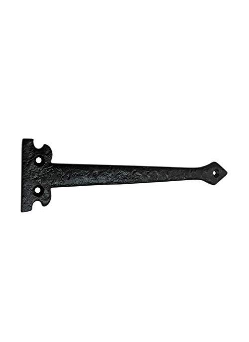 Adonai Hardware Adonai Hardware 7 Agee Heavy Duty Antique Cast Iron Strap False or Faux or Dummy Hinge Front 4 Pack Matte Black for Vintage Barn Doors Gates Furniture Garage Shutters and Fences  - Image 3
