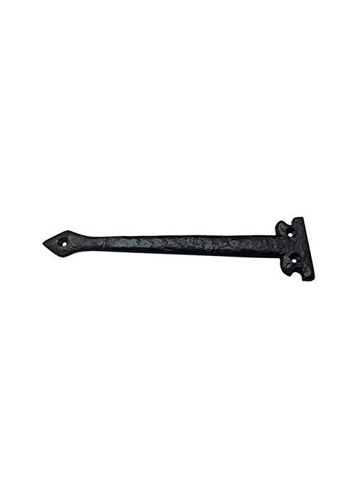 Adonai Hardware Adonai Hardware 7 Agee Heavy Duty Antique Cast Iron Strap False or Faux or Dummy Hinge Front 4 Pack Matte Black for Vintage Barn Doors Gates Furniture Garage Shutters and Fences  - Image 2