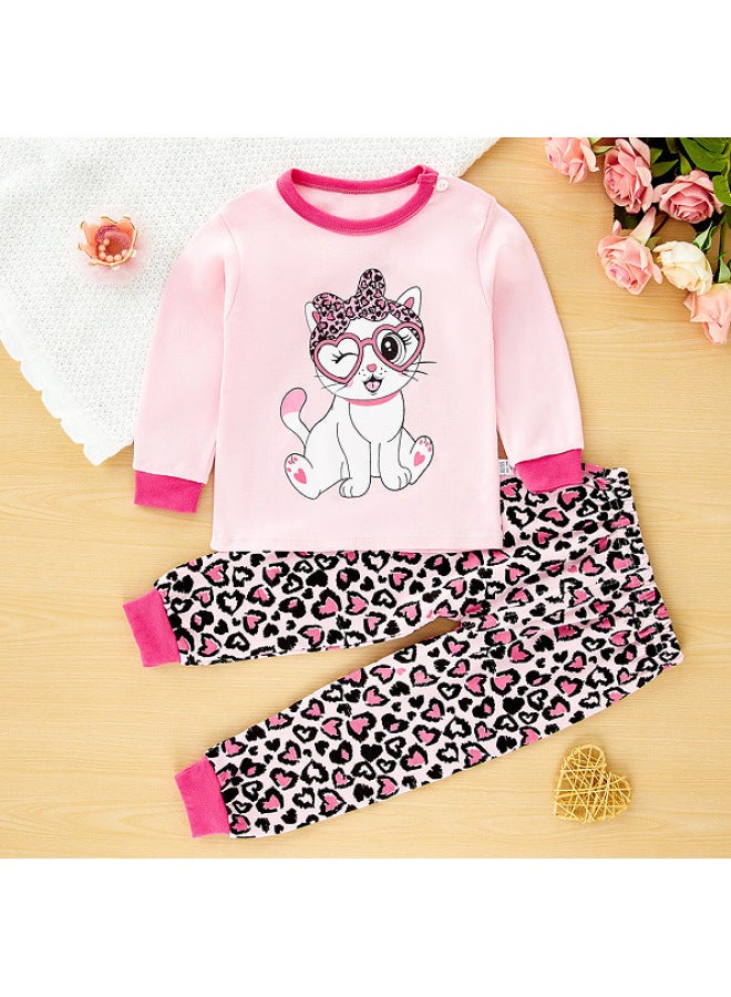 Spring Children's Clothing Children's Underwear Suit Pure Cotton Children's Baby Autumn Clothes Long Pants Baby Pajamas Home Wear