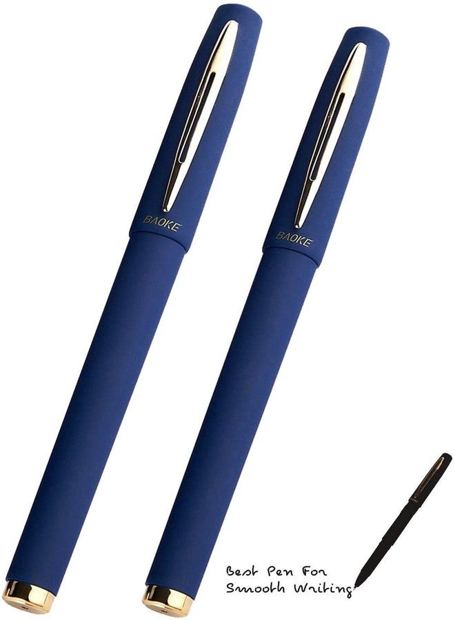 Baoke 1.00mm Smooth Gel Pen (2 BLUE Pen + 2 BLUE Refill) - Image 2