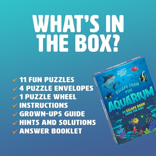Professor Puzzle: Escape from The Aquarium - Escape Room Game, 11 Logic-Number-Observational Puzzles, Co-Op Underwater Adventure, Kids 8+, 1-6 Players - Image 3