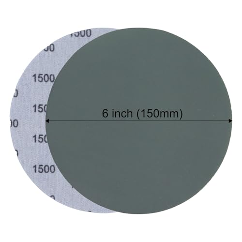 POLIWELL 6 Inch (150mm) Wet Dry Sanding Discs Assorted Grit 1000/1500/2000/3000/5000 with Interface Pad Waterproof Hook & Loop Sandpaper Silicon Carbide for Sanding Grinder Polishing, 40 Pack - Image 2