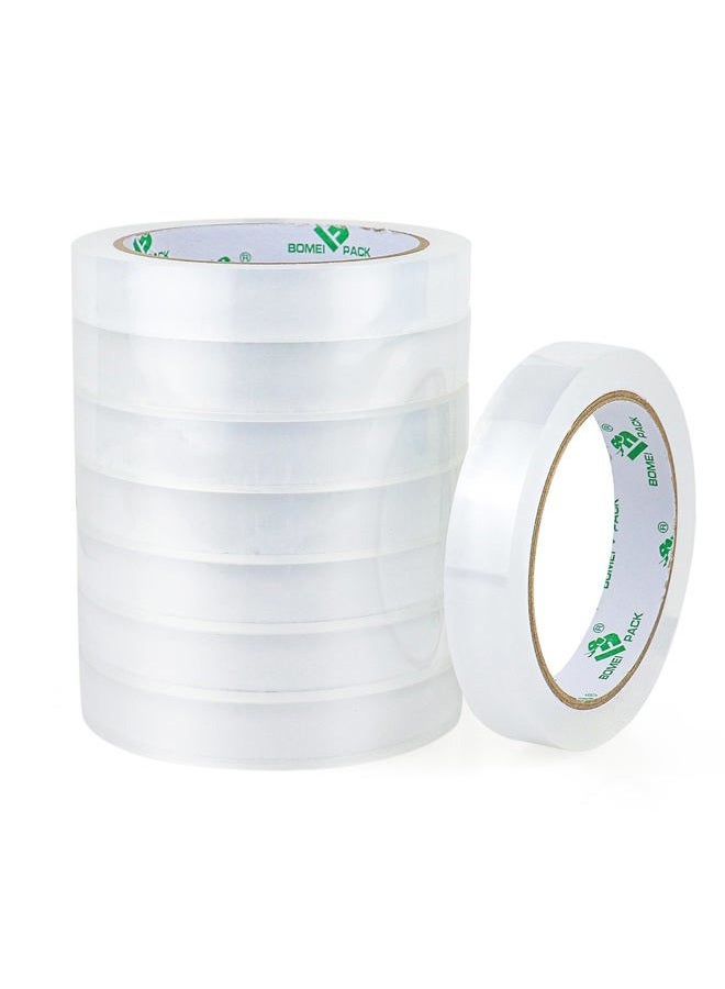 BOMEI PACK 8 Rolls Transparent Tape Refills for Dispenser, Transparent Gift Wrapping Tape, 3 Inch Core for Home, Office, 3/4 Inch X 60 Yards - Image 1
