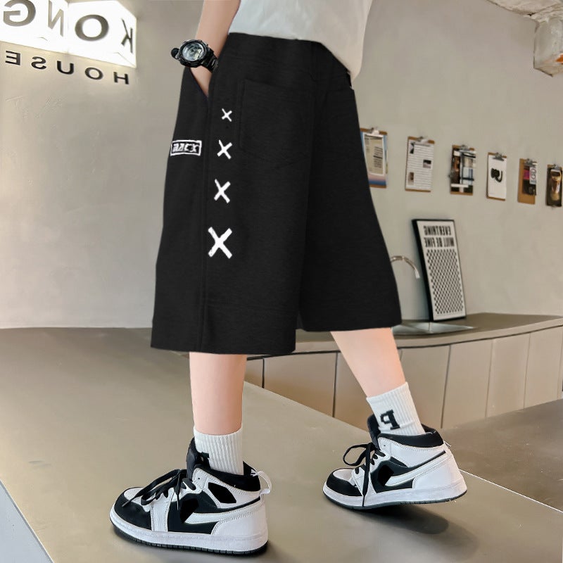 Children'S Clothing Boys' Summer Pants Shorts Mid-Length Pants Summer Style For Older Children Thin Sports Pants Trendy - Image 3