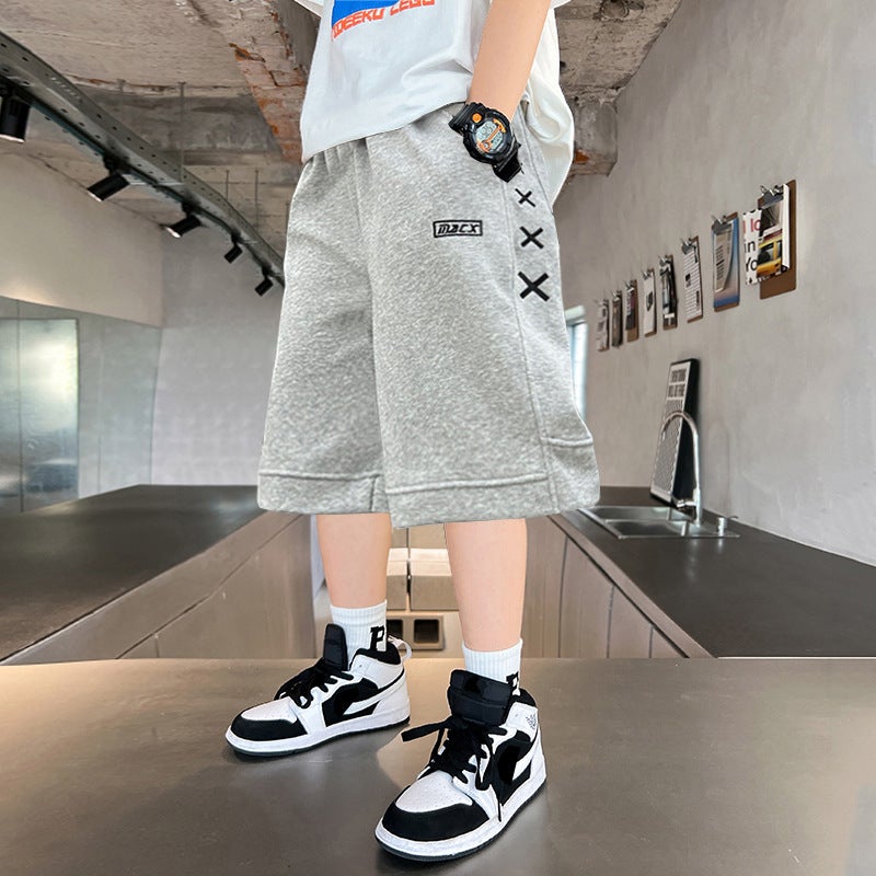 Children'S Clothing Boys' Summer Pants Shorts Mid-Length Pants Summer Style For Older Children Thin Sports Pants Trendy - Image 1