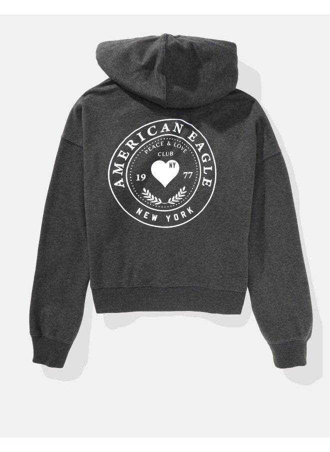 American Eagle AE Graphic Zip-Up Sweatshirt  - Image 3