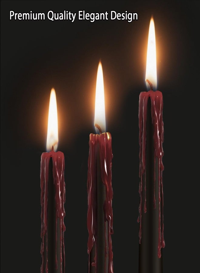 BINGKOU Black Taper Candles, 8 Pack 10In Black Candlesticks Unscented Tapered Candle Sticks for Home Decoration, Holiday Tables, Weddings, Restaurants & Business Events - Image 2