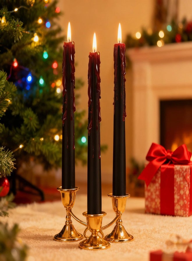 BINGKOU Black Taper Candles, 8 Pack 10In Black Candlesticks Unscented Tapered Candle Sticks for Home Decoration, Holiday Tables, Weddings, Restaurants & Business Events - Image 5