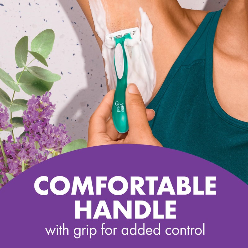 BIC Soleil 4 Escape Scented Women's Disposable Razors With 4 Blades, Comfortable Shave, Lavender & Eucalyptus Scented Handle Shaving Razors for Women, 4 Count - Image 5