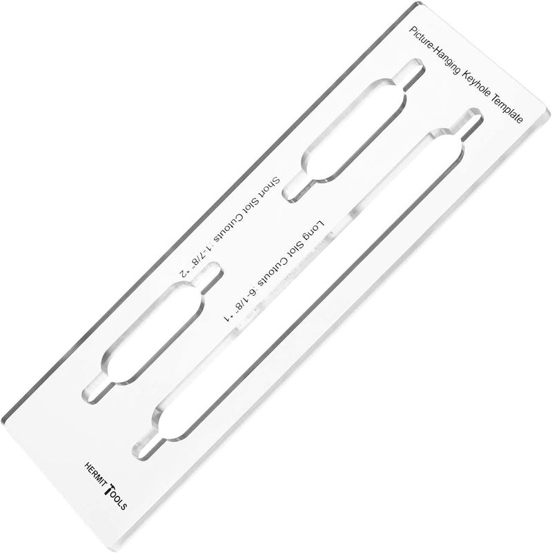 HERMIT TOOLS 9"×3" Inches Picture-Hanging Keyhole Templates - Image 1