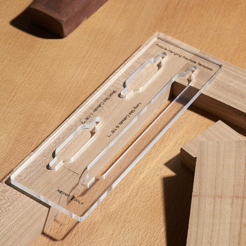 HERMIT TOOLS 9"×3" Inches Picture-Hanging Keyhole Templates - Image 2